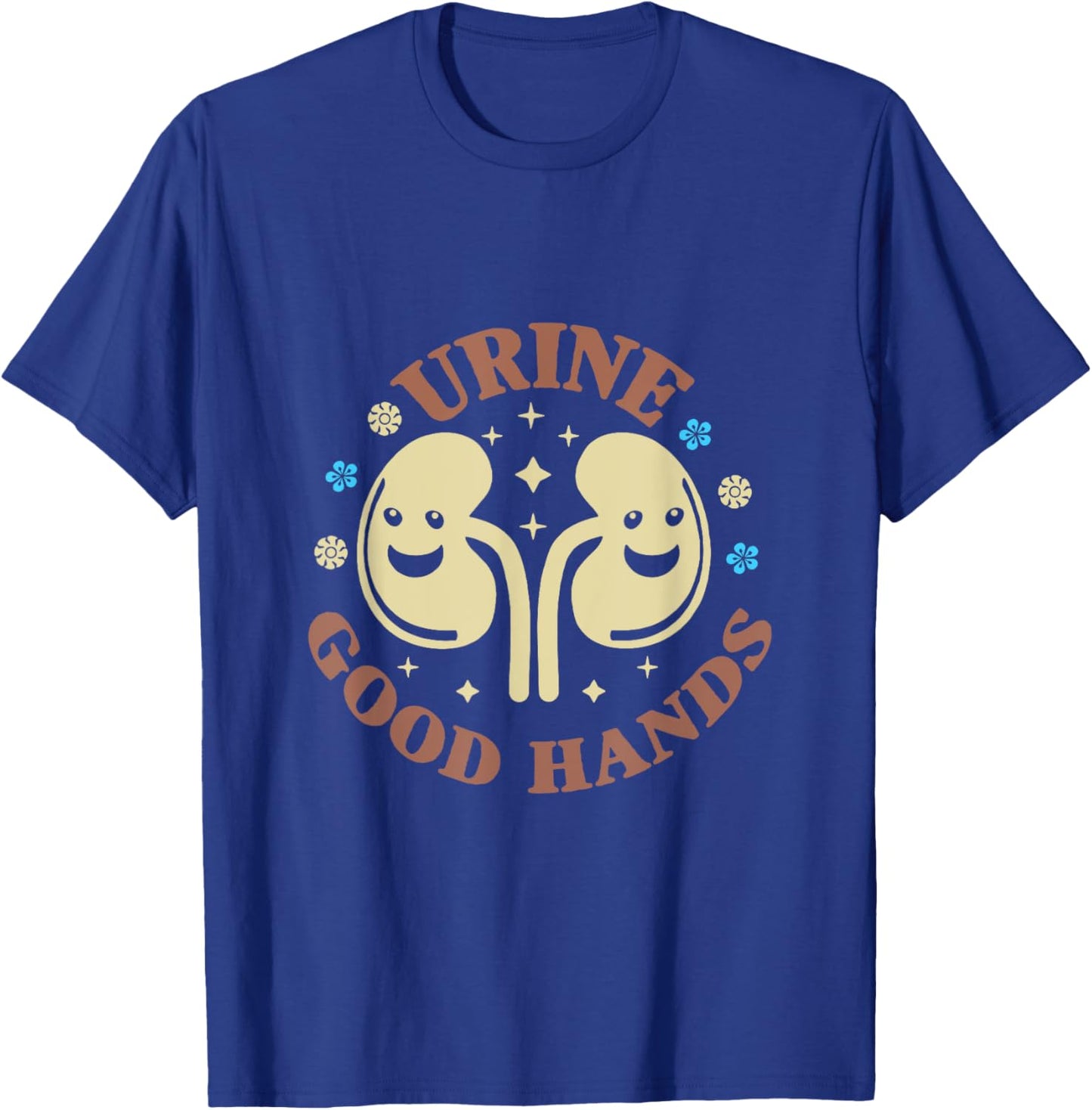 Floral Nephrologist Medical Pun Nephrology Urine Good Hand T-Shirt - T-Shirt | Royal