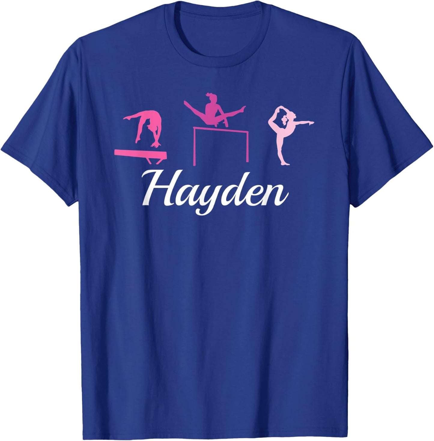 Hayden Name Gift Personalized Gymnastics T-Shirt - T-Shirt | Royal