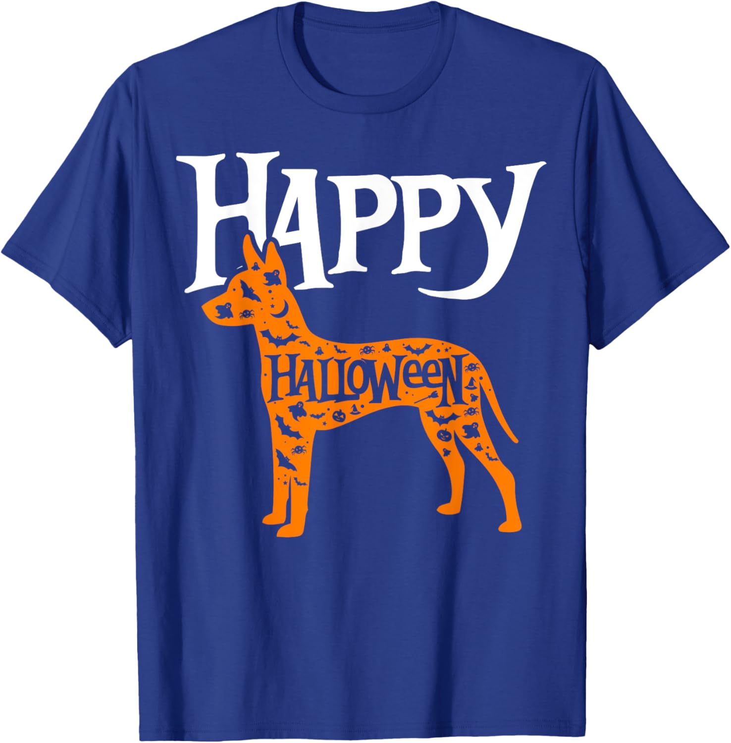 Happy Halloween Xoloitzcuintli, Mexican hairless dog T-Shirt - T-Shirt | Royal
