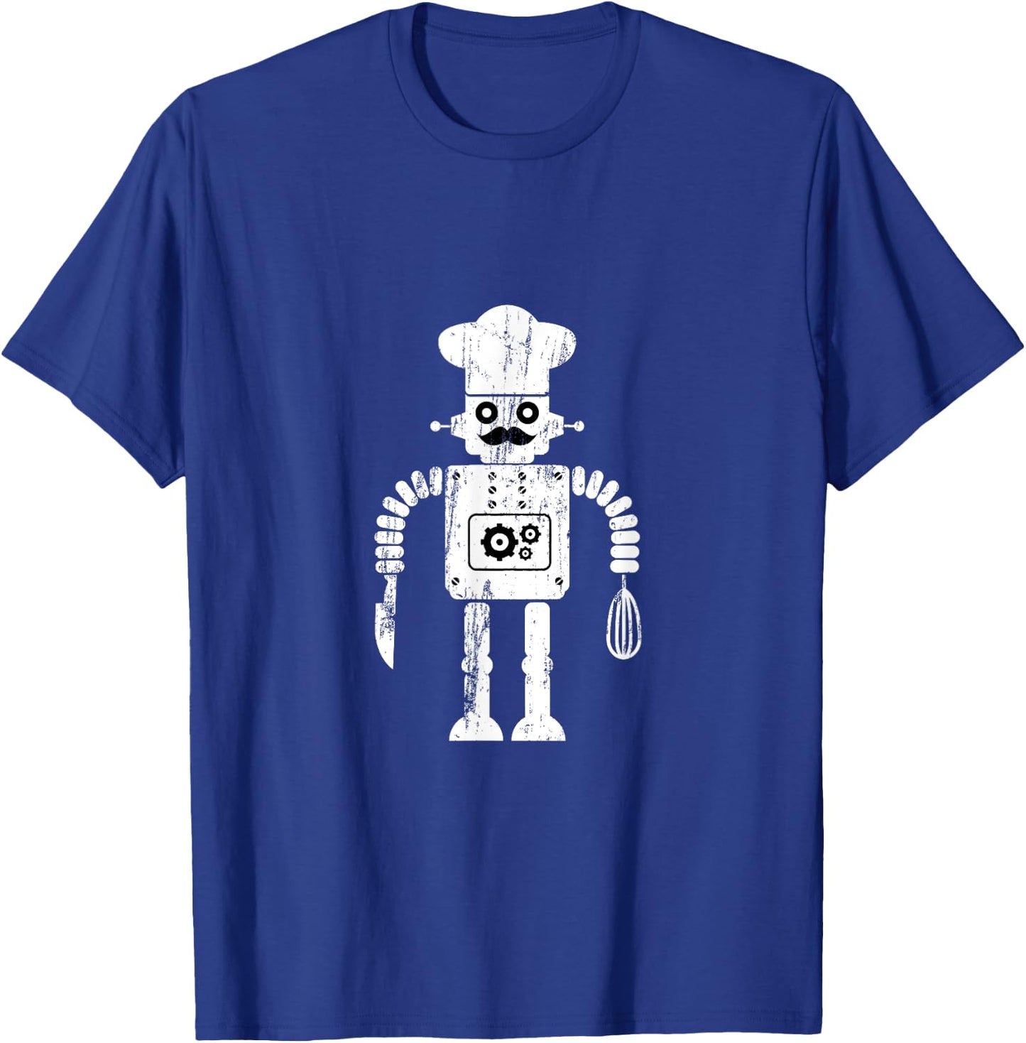 Toy Robot Distressed Italian Chef Kitchen Cook T-Shirt - T-Shirt | Royal