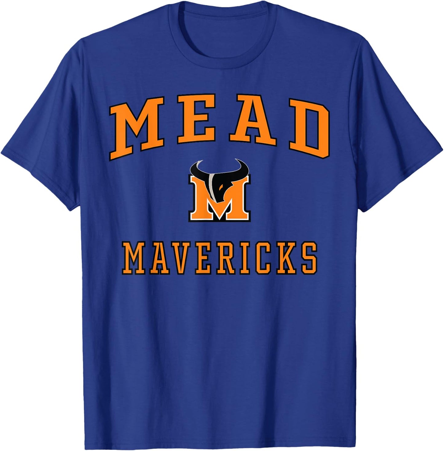 Mead High School Mavericks C1 T-Shirt - T-Shirt | Royal