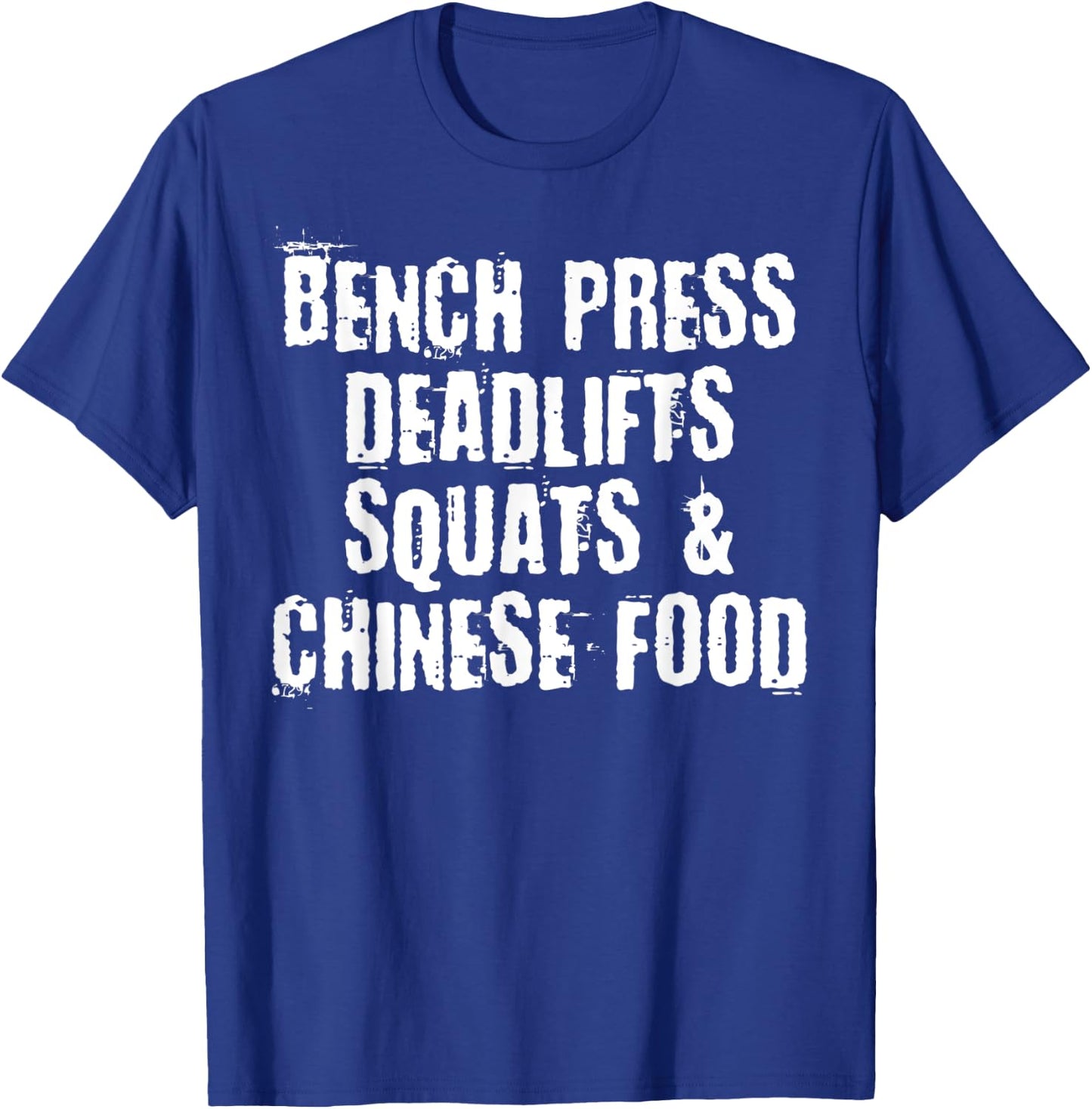 Funny Powerlifter Gift Chinese Food Gym Workout T-Shirt - T-Shirt | Royal