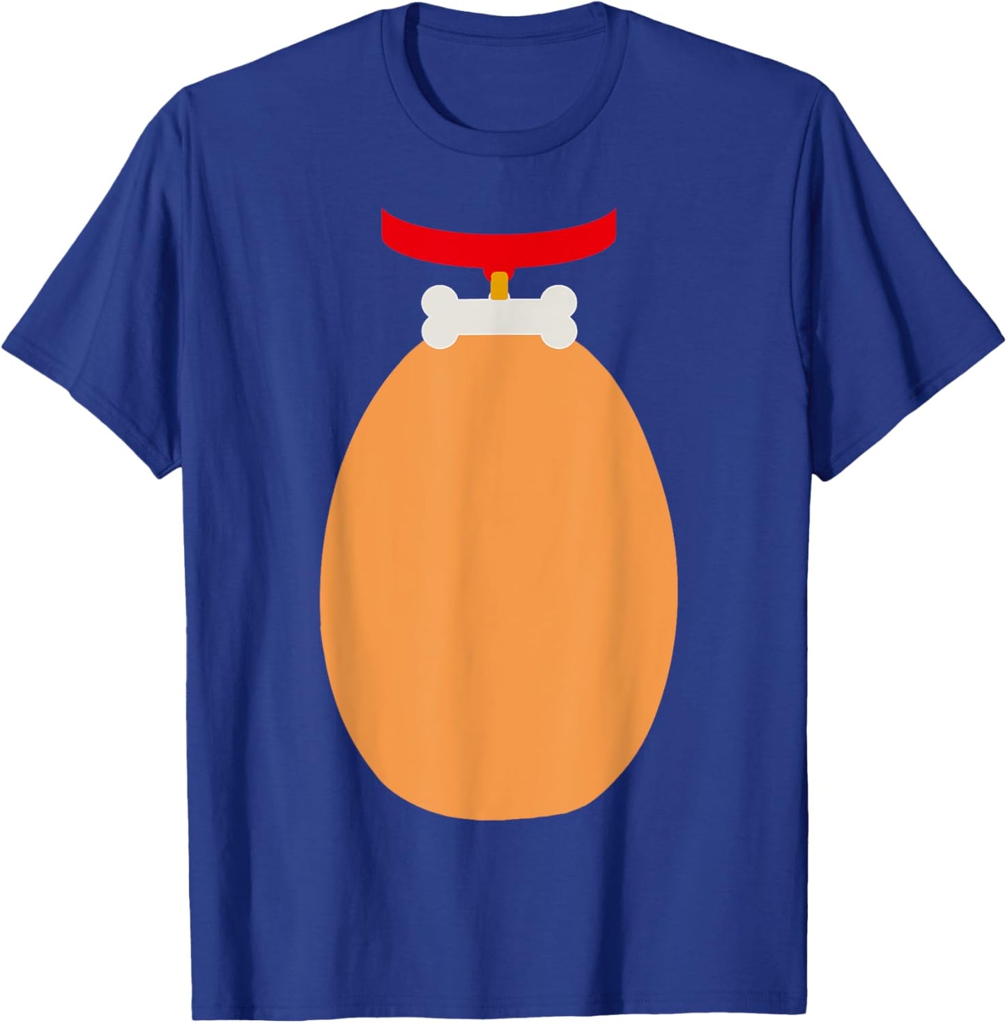 Funny belly dog with bone collar easy DIY halloween costume T-Shirt - T-Shirt | Royal