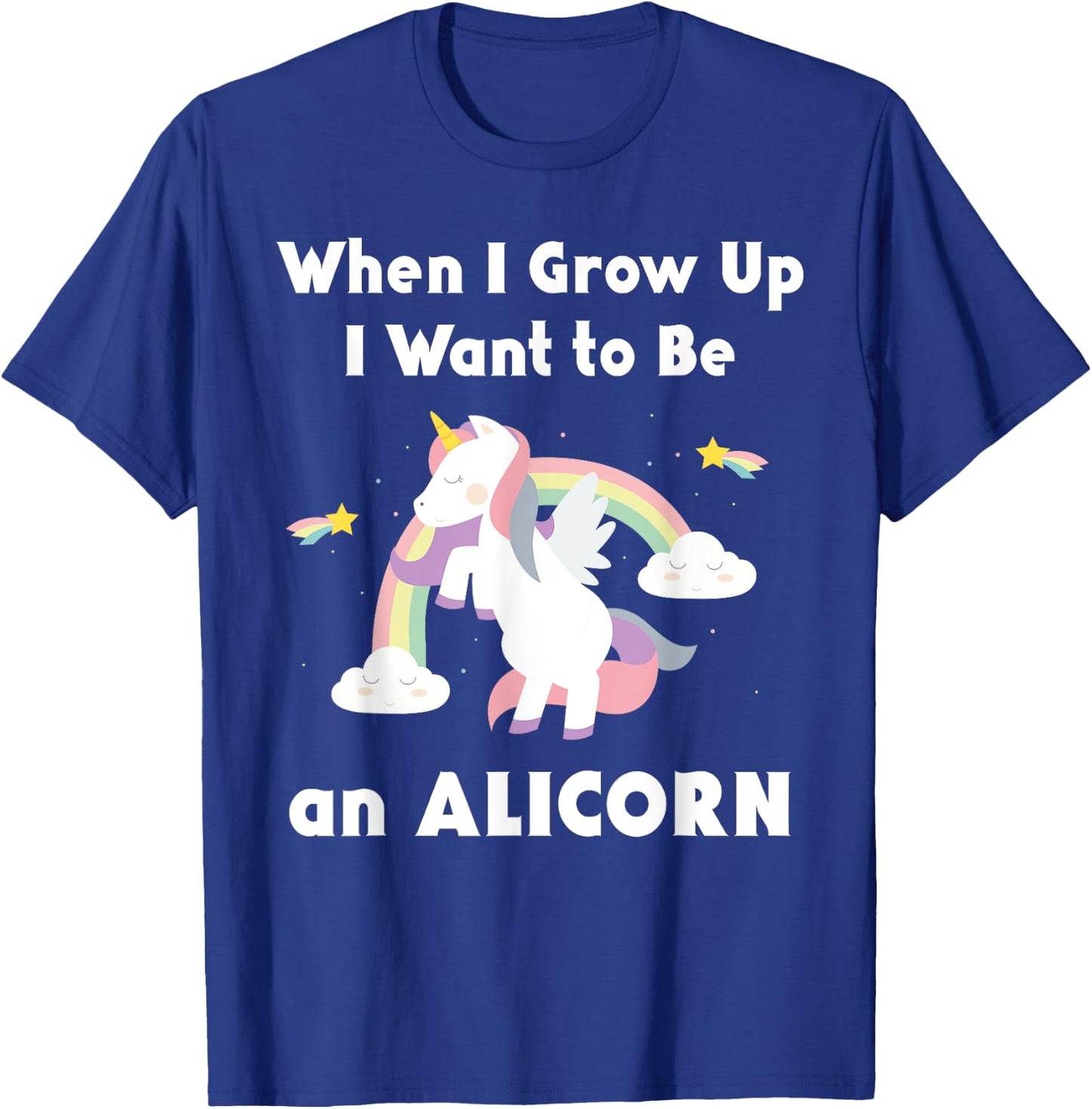 Alicorn When I Grow Up Unicorn Rainbow Pastel Magic T-Shirt - T-Shirt | Royal