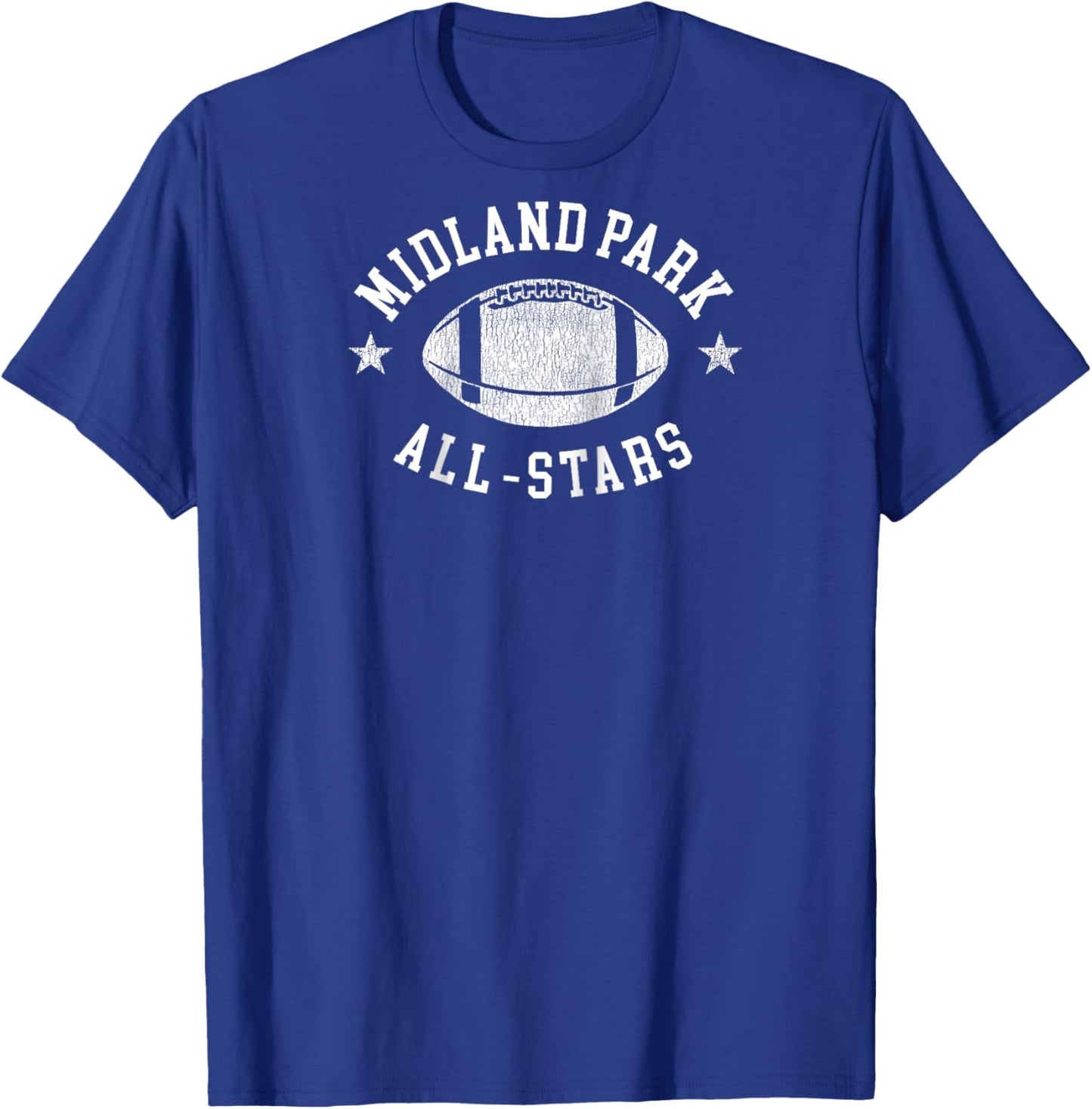 Midland Park Vintage All-Stars Football Retro 80s Raglan Baseball T-Shirt - T-Shirt | Royal