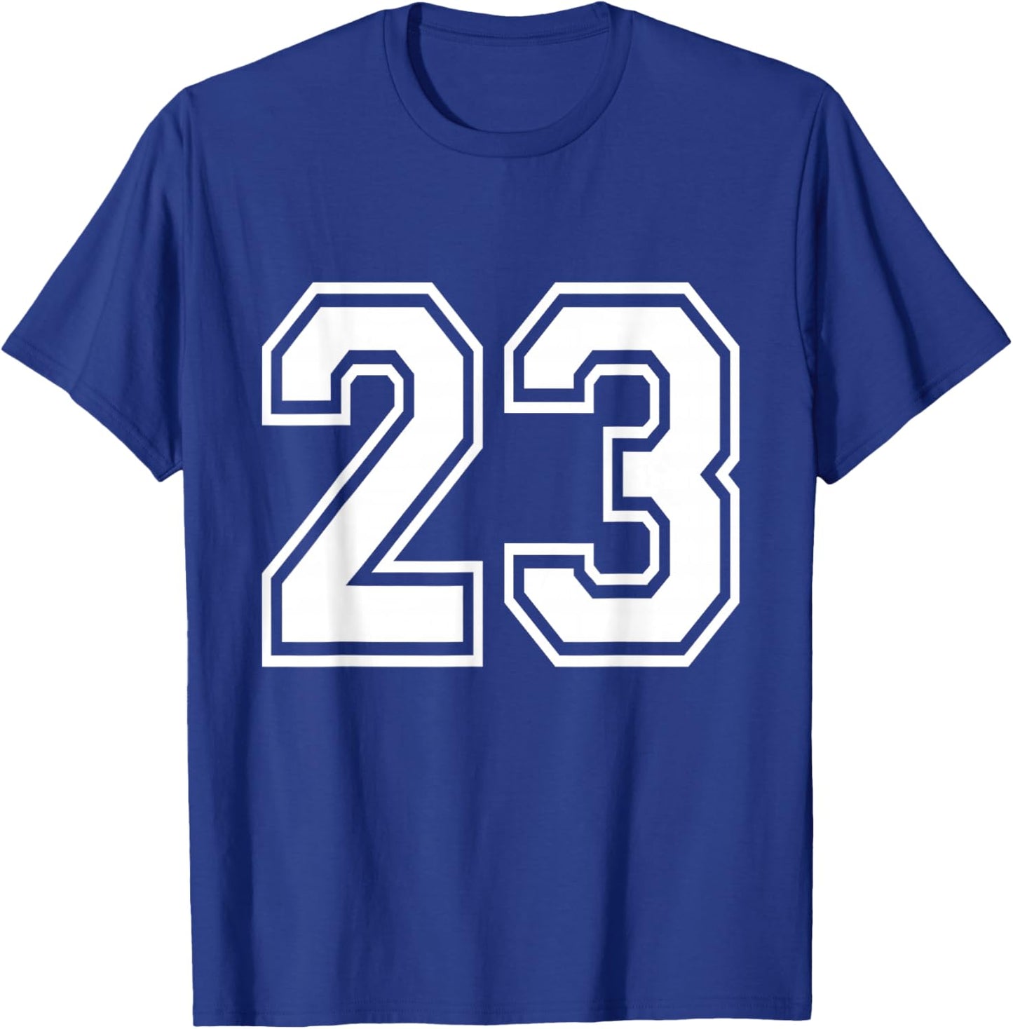 Number 23 Varsity Sports Team Jersey 23rd Birthday 23 Years T-Shirt - T-Shirt | Royal