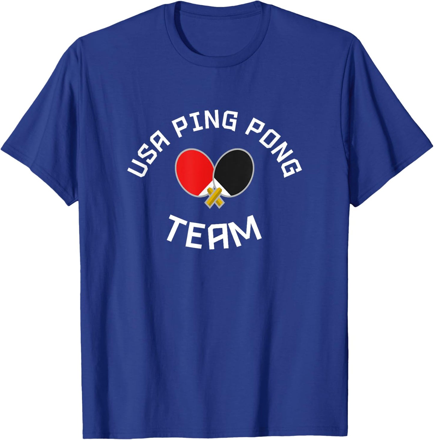 USA Ping Pong Team Paddle Logo Shirt Funny Sports T-Shirt - T-Shirt | Royal