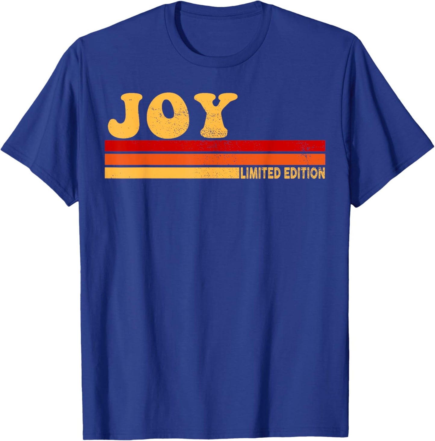 LUXETHREADS JOY Name Personalized Cute Idea Women Vintage JOY , Small, Black T-Shirt - T-Shirt | Royal