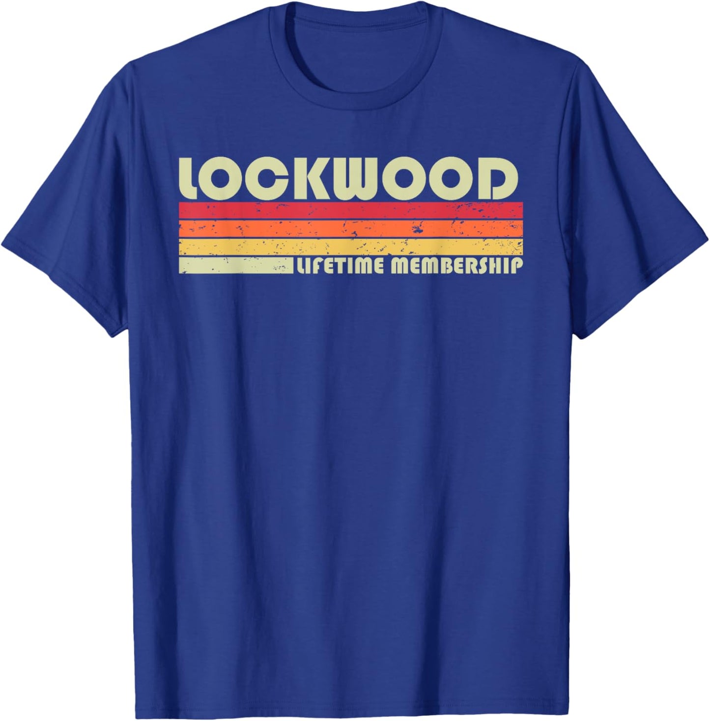 LOCKWOOD Surname Funny Retro Vintage 90s Birthday Reunion T-Shirt - T-Shirt | Royal