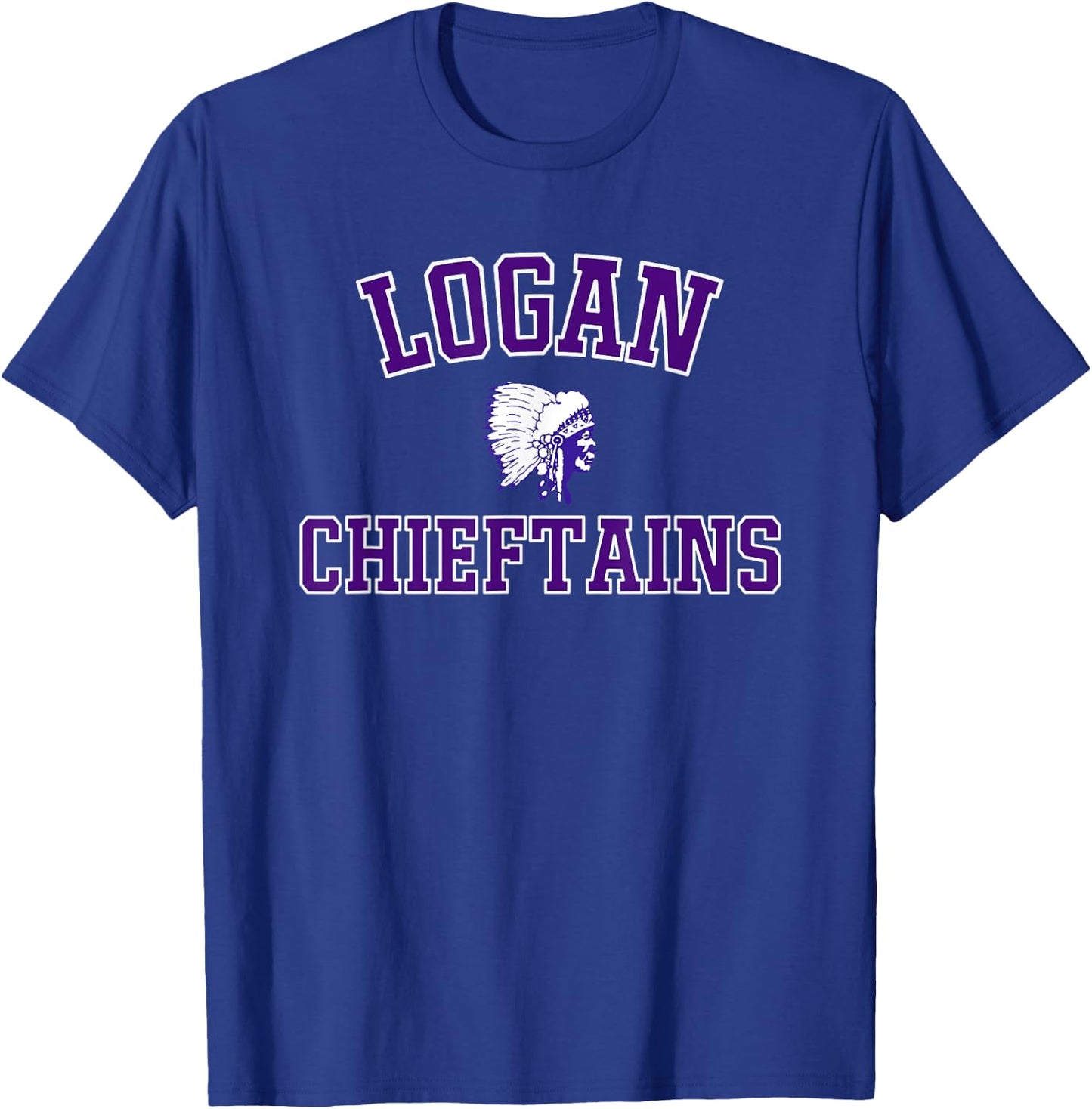 Logan Chieftains Logo Varsity HS T-Shirt - T-Shirt | Royal