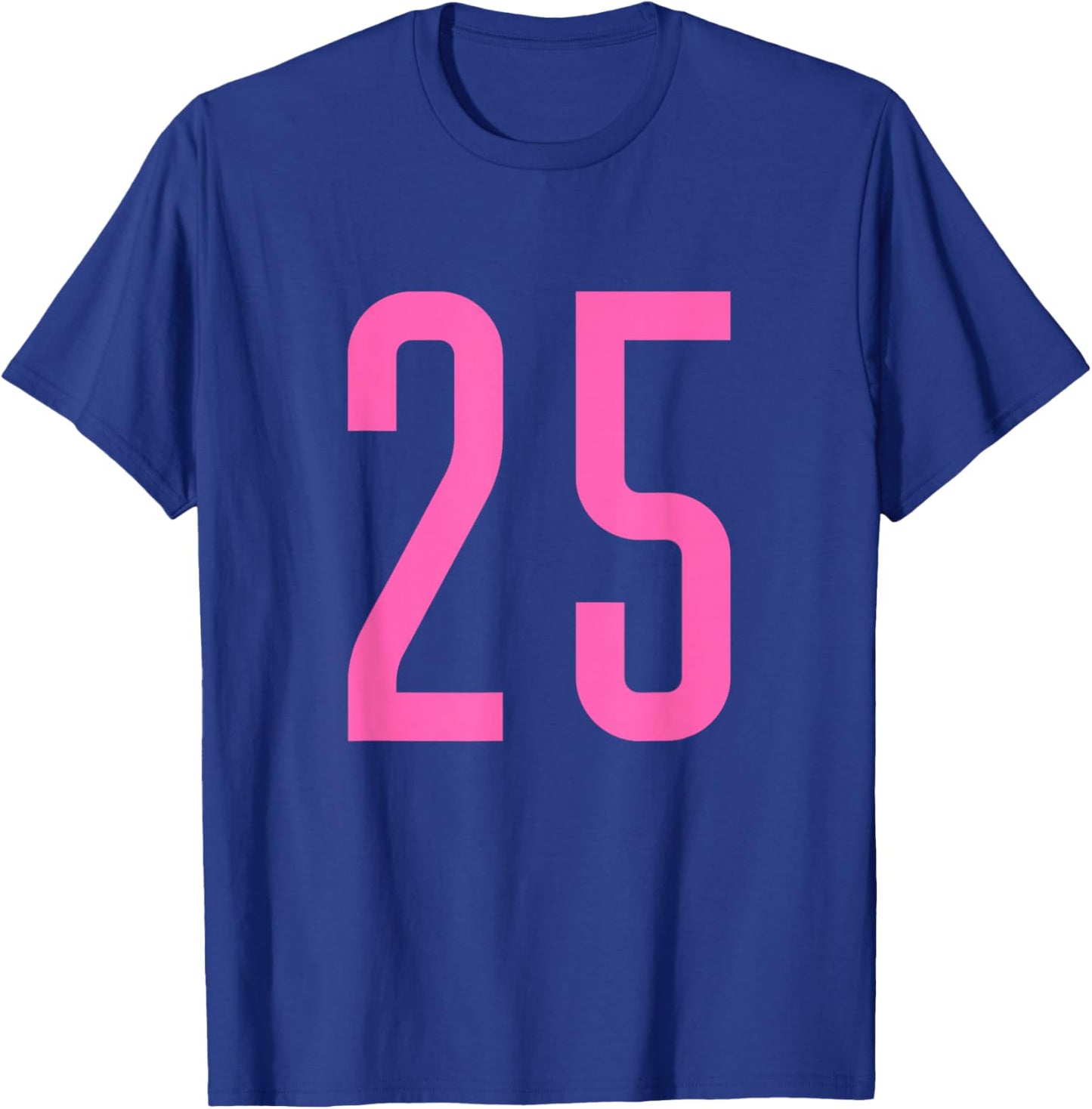 Pink Sport Team Number #25 T-Shirt - T-Shirt | Royal