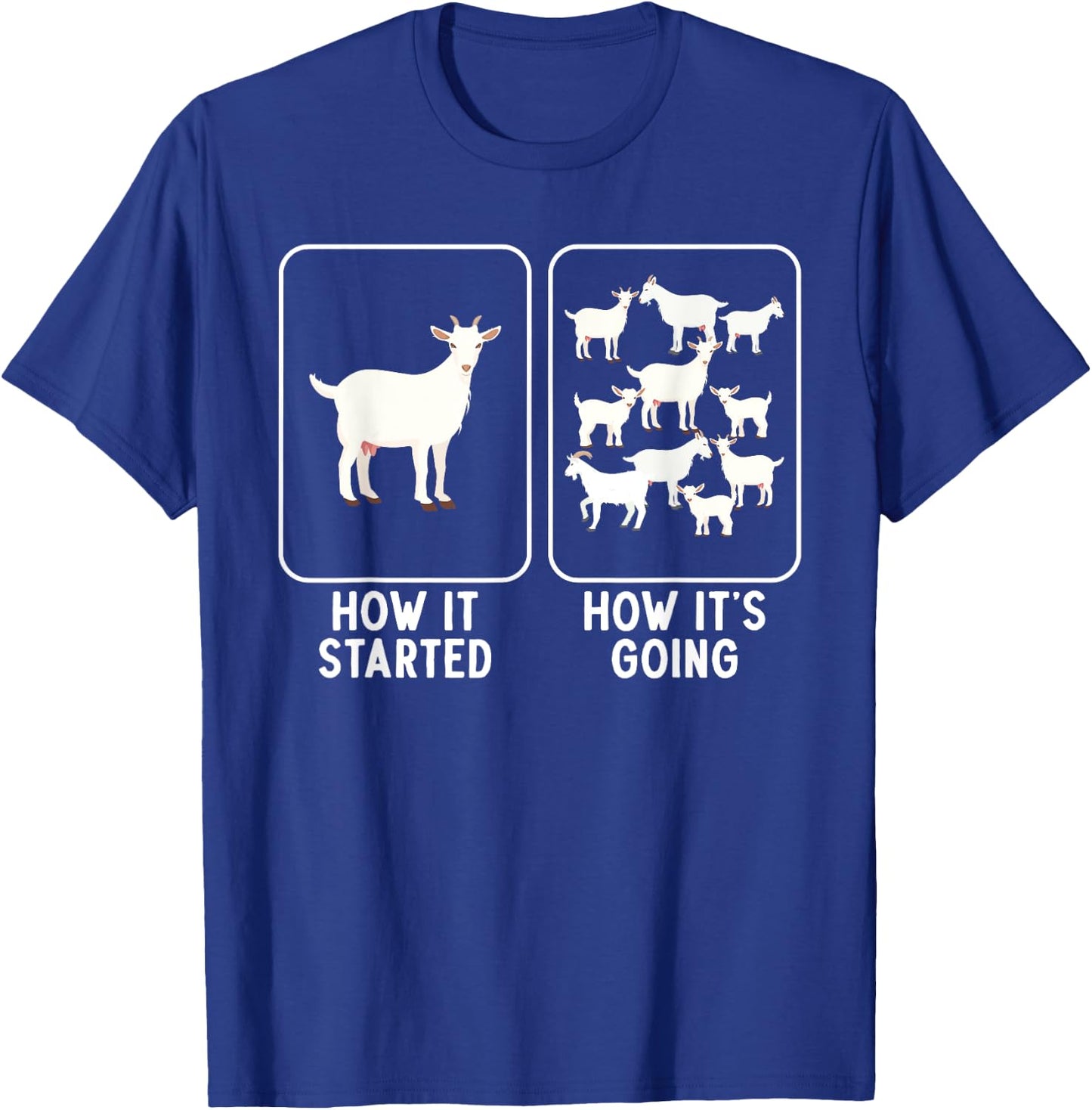 Goat Design Women Goat Themed Domestic Goat Lover T-Shirt - T-Shirt | Royal