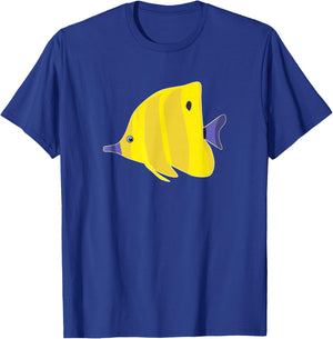 Cool Butterfly Exotic Fish Tropical Aquarium Ocean T-Shirt - T-Shirt | Royal