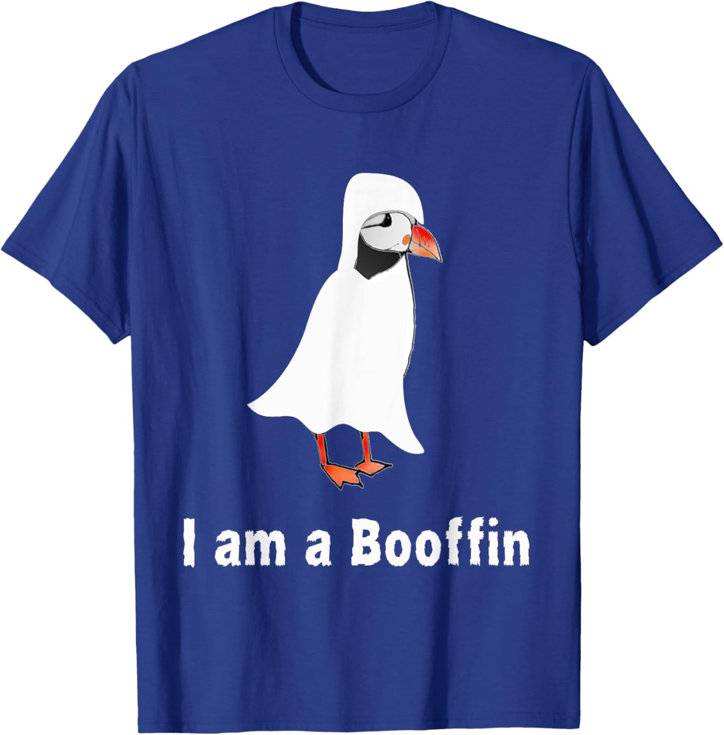 Funny Halloween Puffin lover costume Puffin pun boo sheet T-Shirt - T-Shirt | Royal