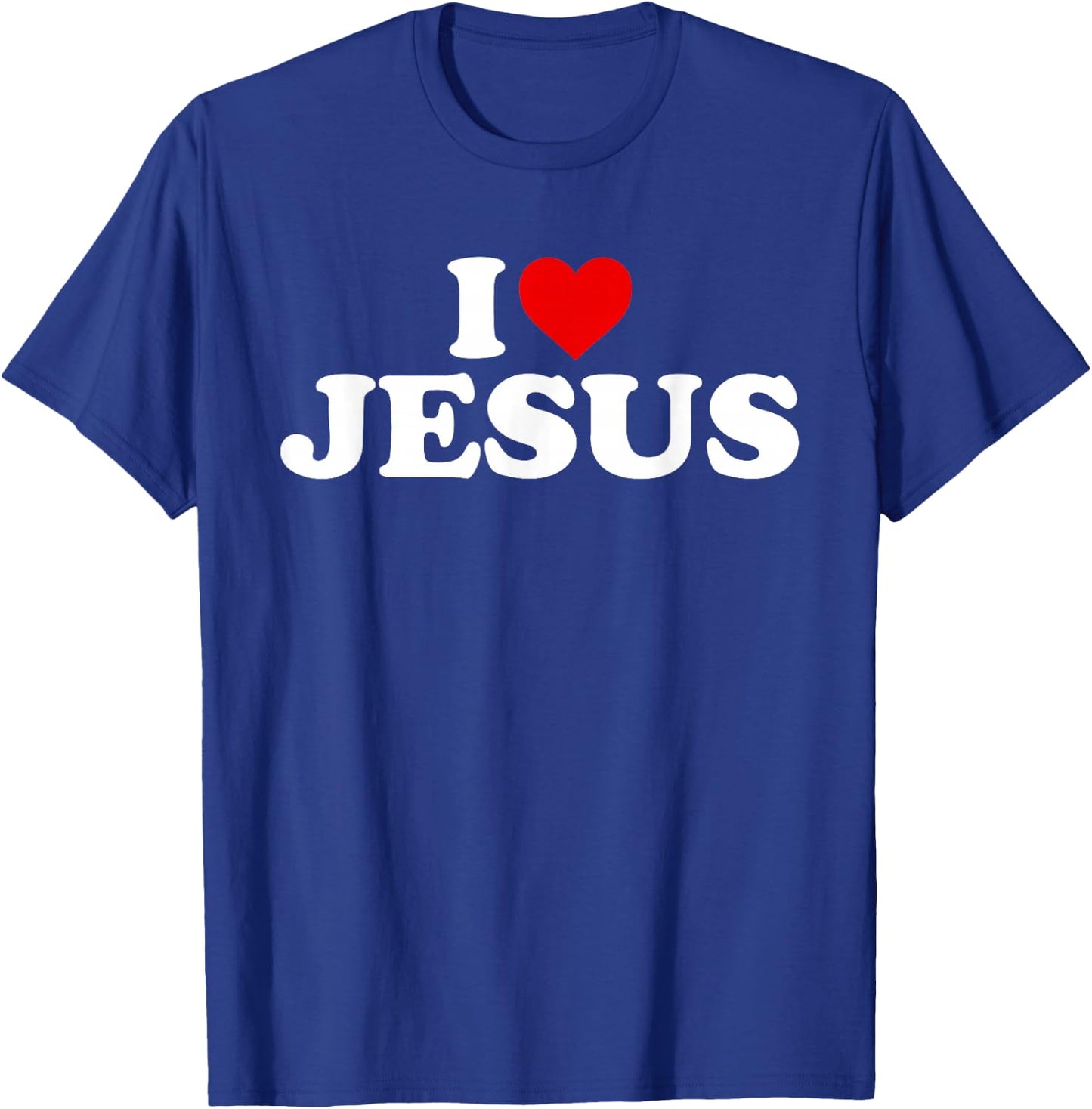 I Love Jesus - Heart T-Shirt - T-Shirt | Royal