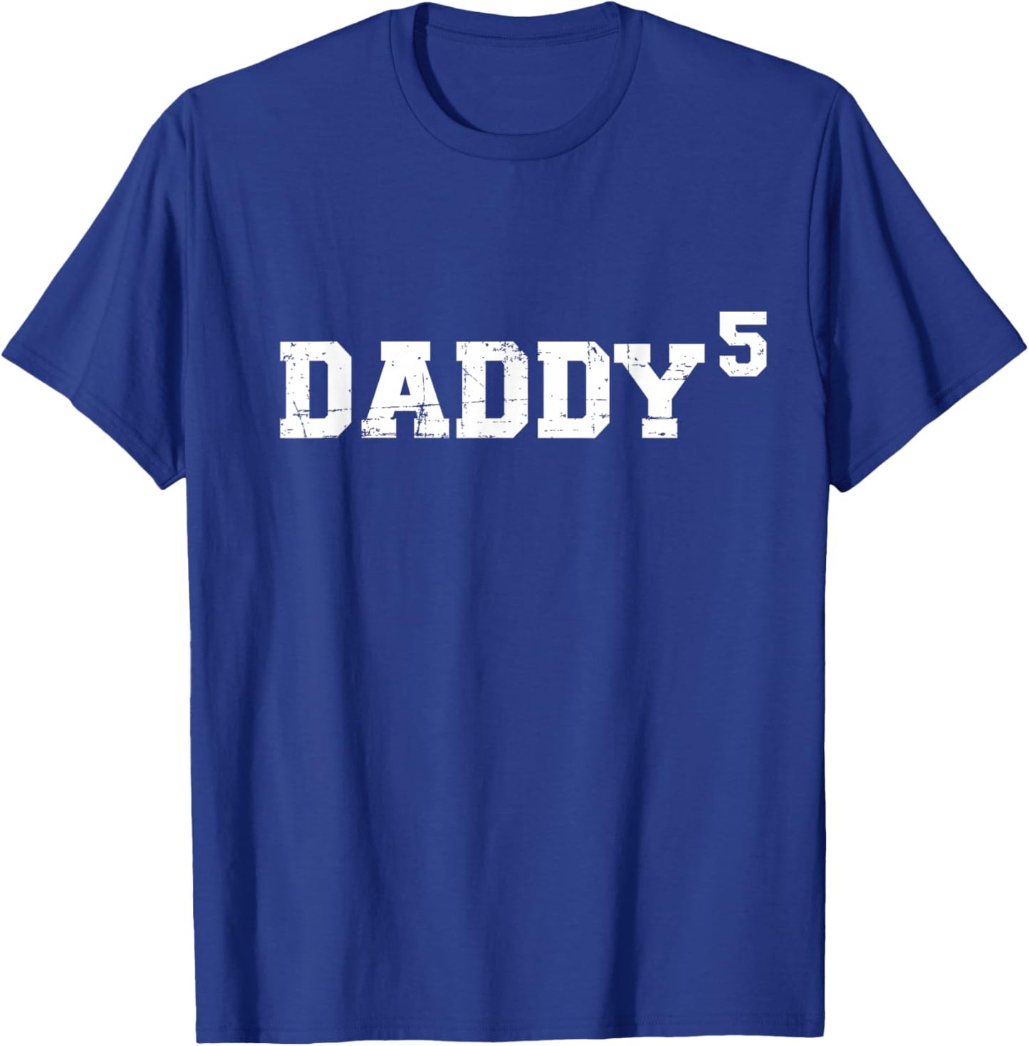 Fifth 5th time daddy dad of five kids father's day gift T-Shirt - T-Shirt | Royal