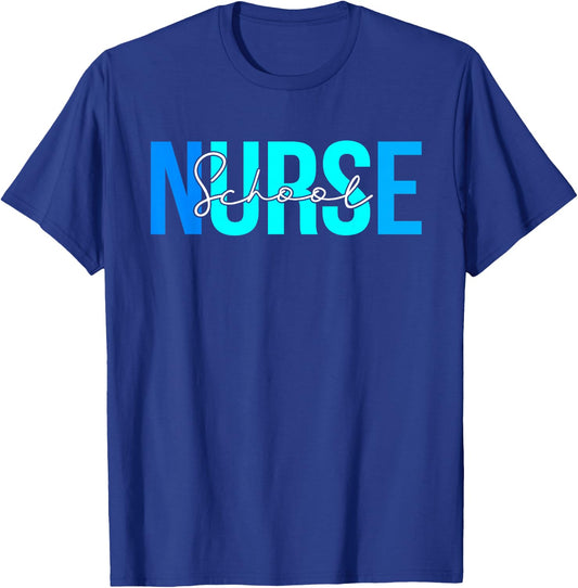 Women School Nurse Gifts For Nursing Apparel T-Shirt - T-Shirt | Royal