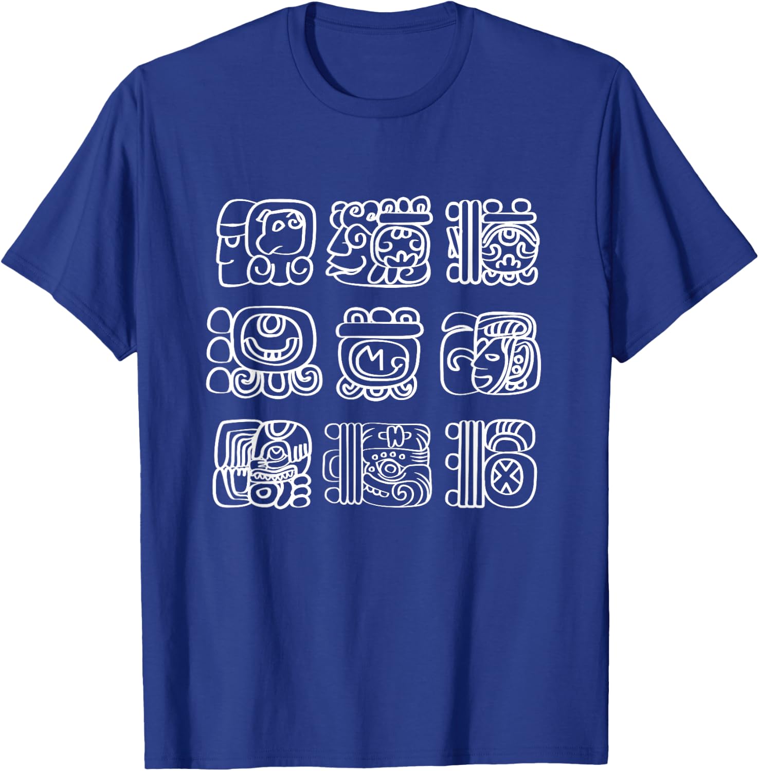 Vintage Mayan And Aztec Maya Hieroglyphs T-Shirt - T-Shirt | Royal