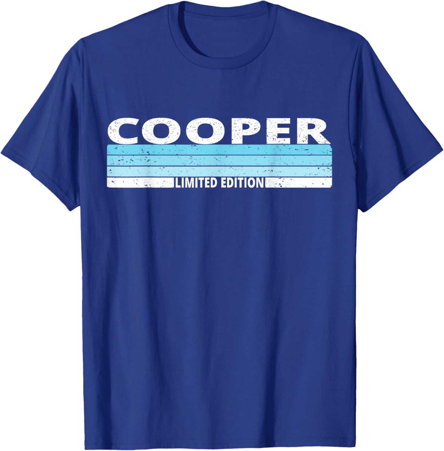 Cooper Surname Birthday Family Reunion 80s 90s Blue Sunset T-Shirt - T-Shirt | Royal