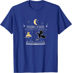 TDK Enterprises - Illumination Emotionally Attached to Fictional Characters -Adult Bookworm Black Short Sleeve S T-Shirt - T-Shirt | Royal