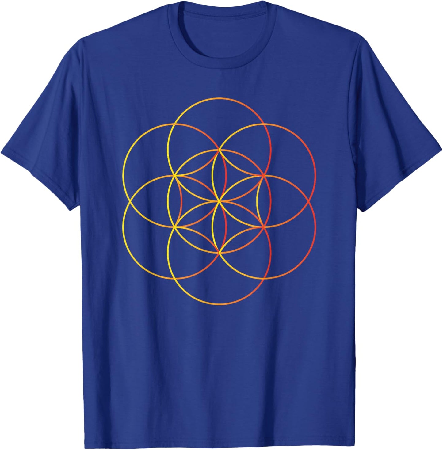 Seed of Life Sacred Geometry Chakra Esoteric Yoga Symbols T-Shirt - T-Shirt | Royal
