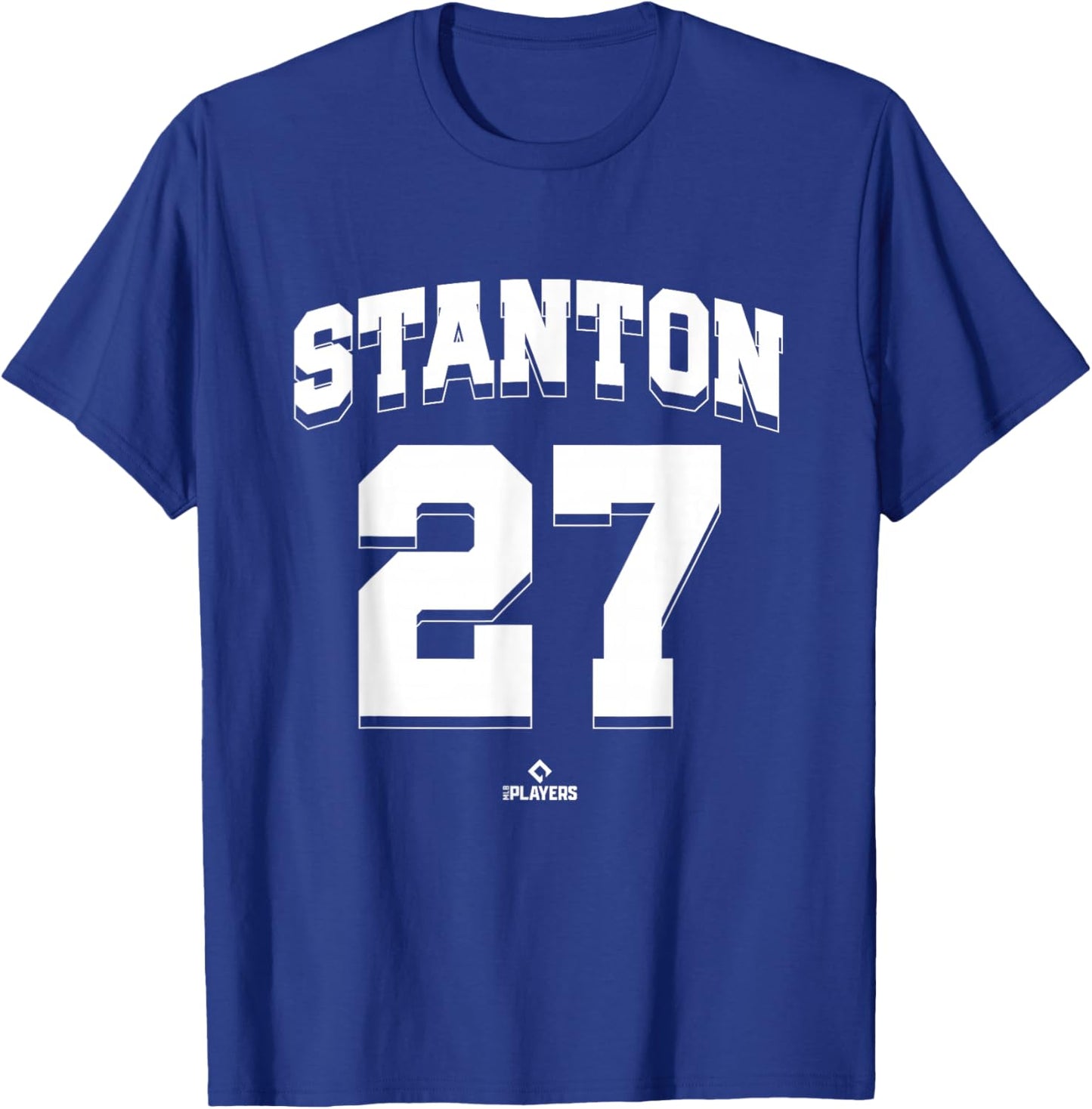 Giancarlo Stanton 27 New York MLBPA T-Shirt - T-Shirt | Royal
