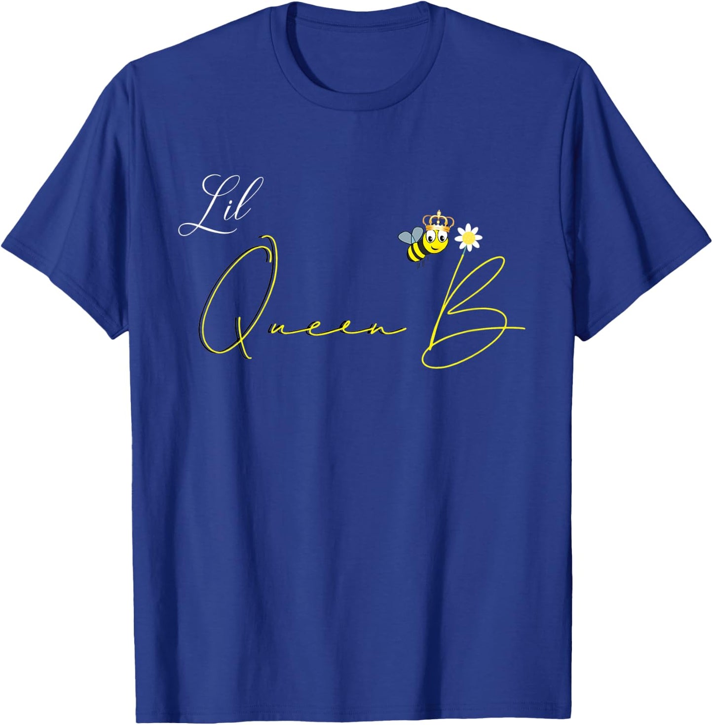 Kids Lil Queen B Shirt Bee Top Graphic Funny T-Shirt - T-Shirt | Royal