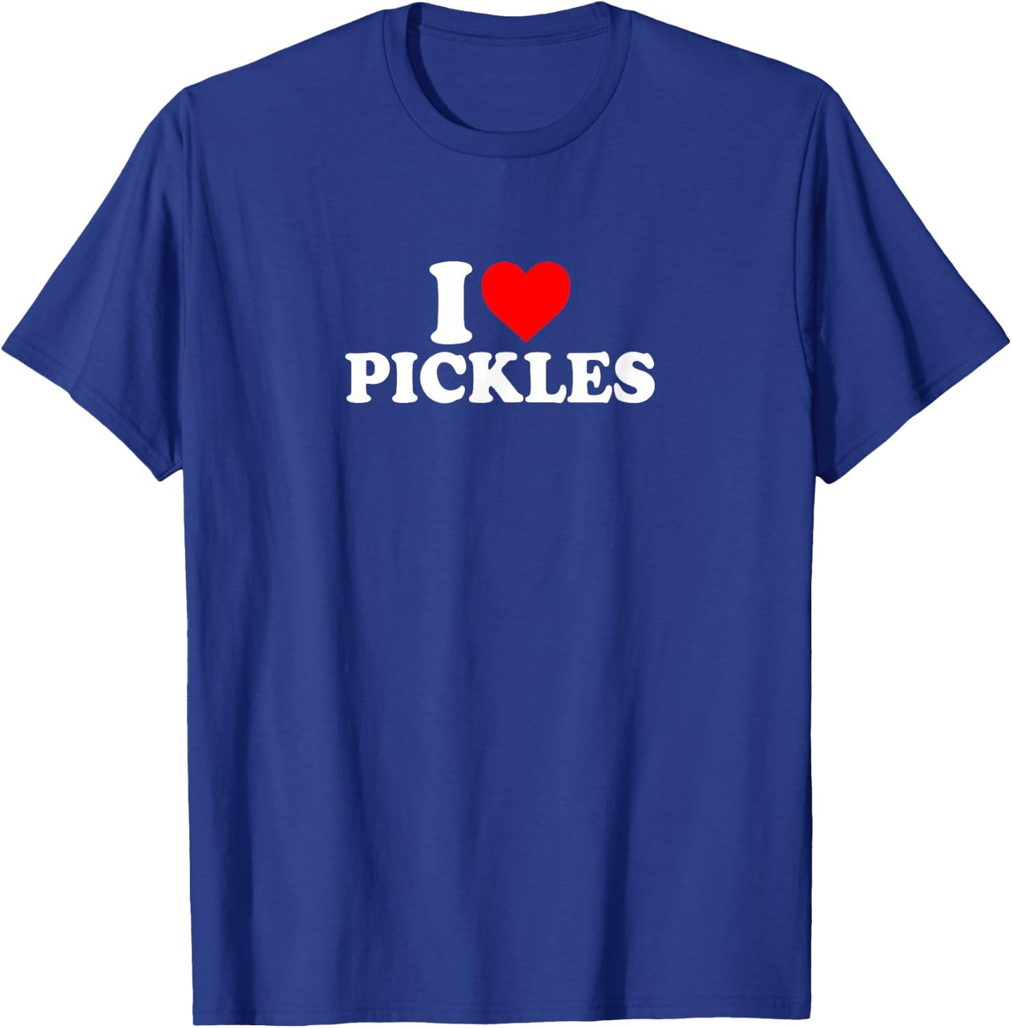 I Love Heart Pickles Simple Cute Funny T-Shirt - T-Shirt | Royal