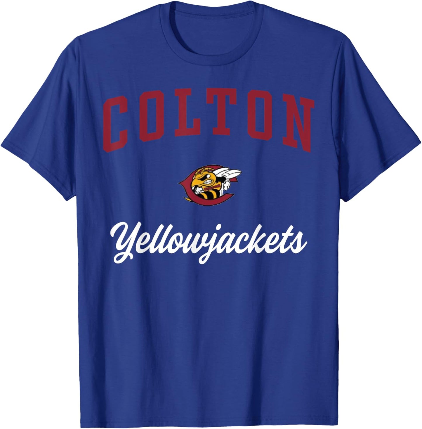 Colton High School Yellowjackets C3 T-Shirt - T-Shirt | Royal