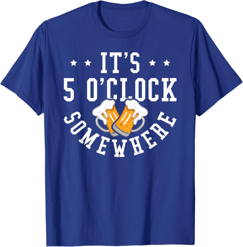 It's 5 O'Clock Somewhere Beer Drinking Party Graphic