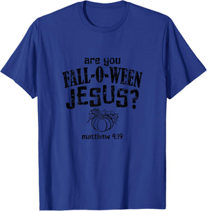 Christian Halloween Fall-O-Ween Jesus T-Shirt - T-Shirt | Royal