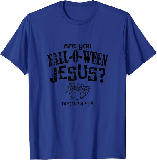 Christian Halloween Fall-O-Ween Jesus T-Shirt - T-Shirt | Royal