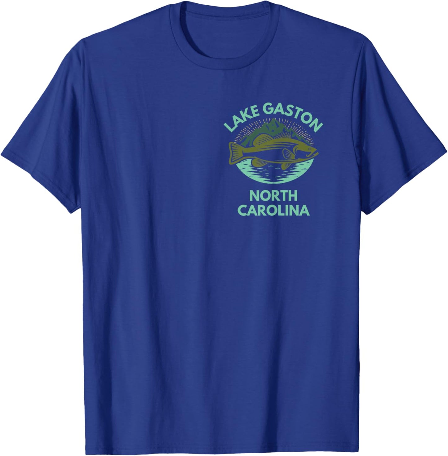Lake GASTON North Carolina Trip Family Fishing Lake Camping T-Shirt - T-Shirt | Royal