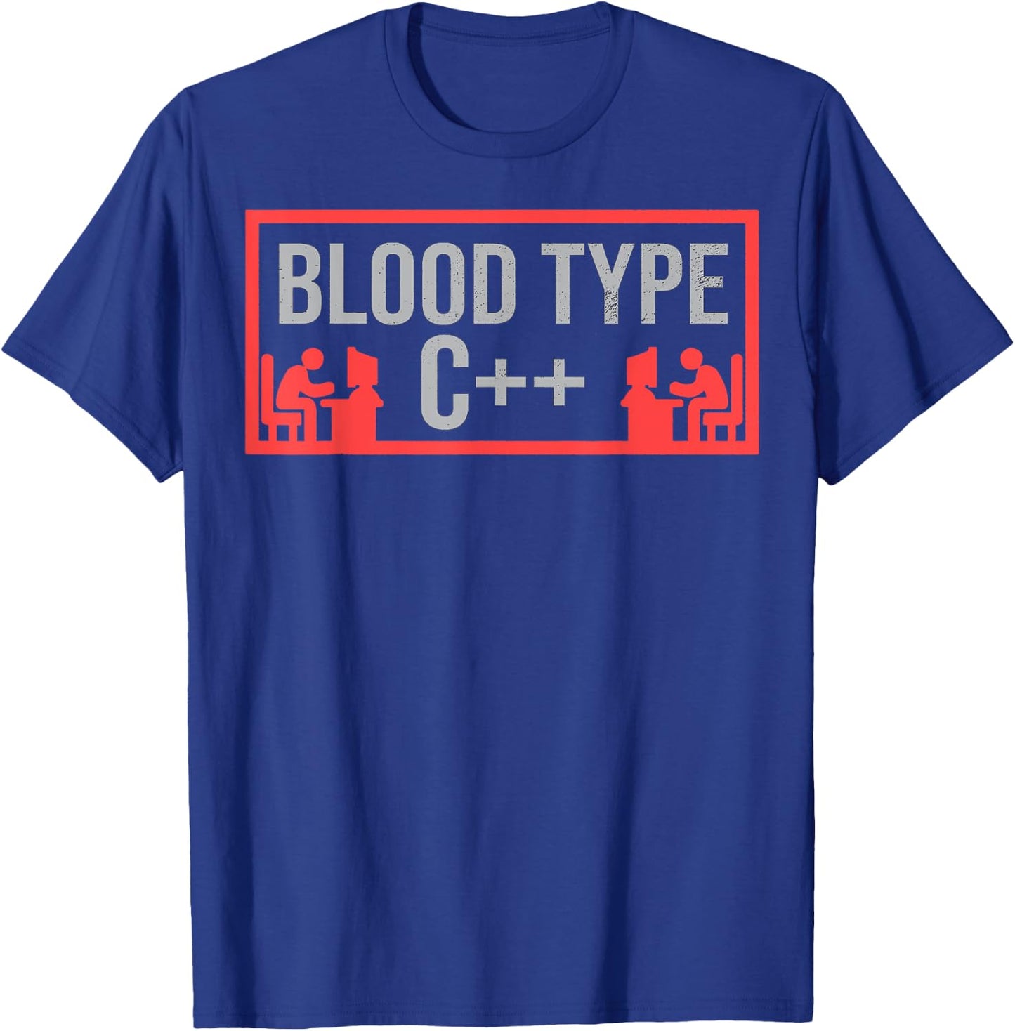 Funny Blood Type C++ IT Computer Programmer Lover Gift T-Shirt - T-Shirt | Royal