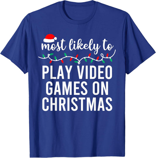 Most Likely To Christmas Matching Family Pajamas Funny T-Shirt - T-Shirt | Royal