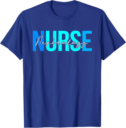 Women Nephrology Nurse Gifts For Nursing Apparel T-Shirt - T-Shirt | Royal