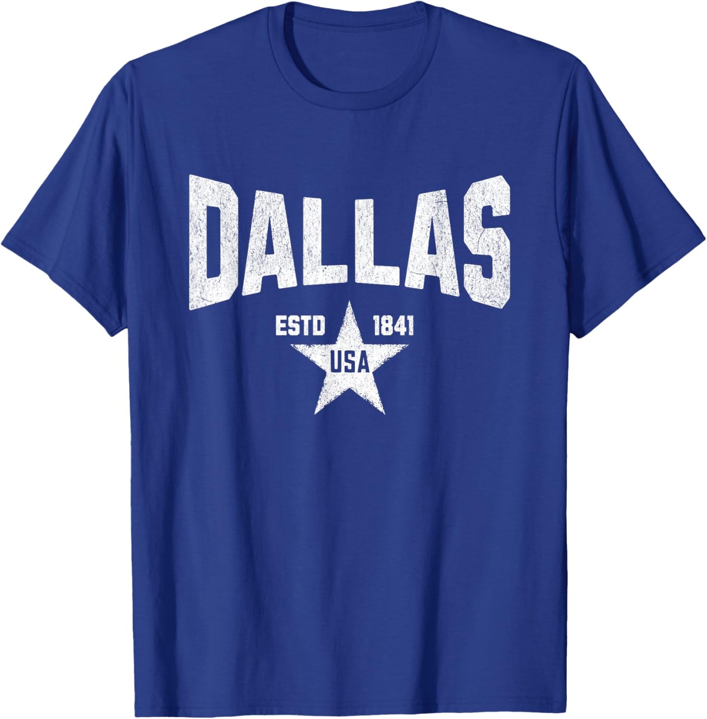 Camo Souvenir USA Star Dallas Texas T-Shirt - T-Shirt | Royal
