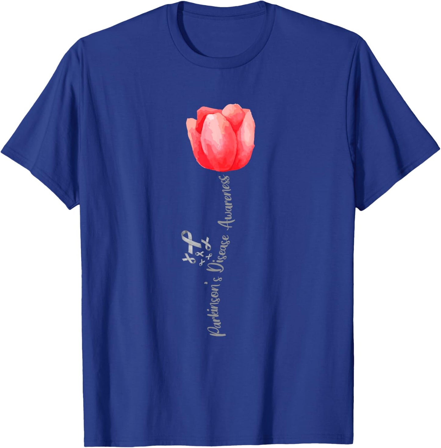 Parkinson Disease Awareness Tulip — April National Month T-Shirt - T-Shirt | Royal