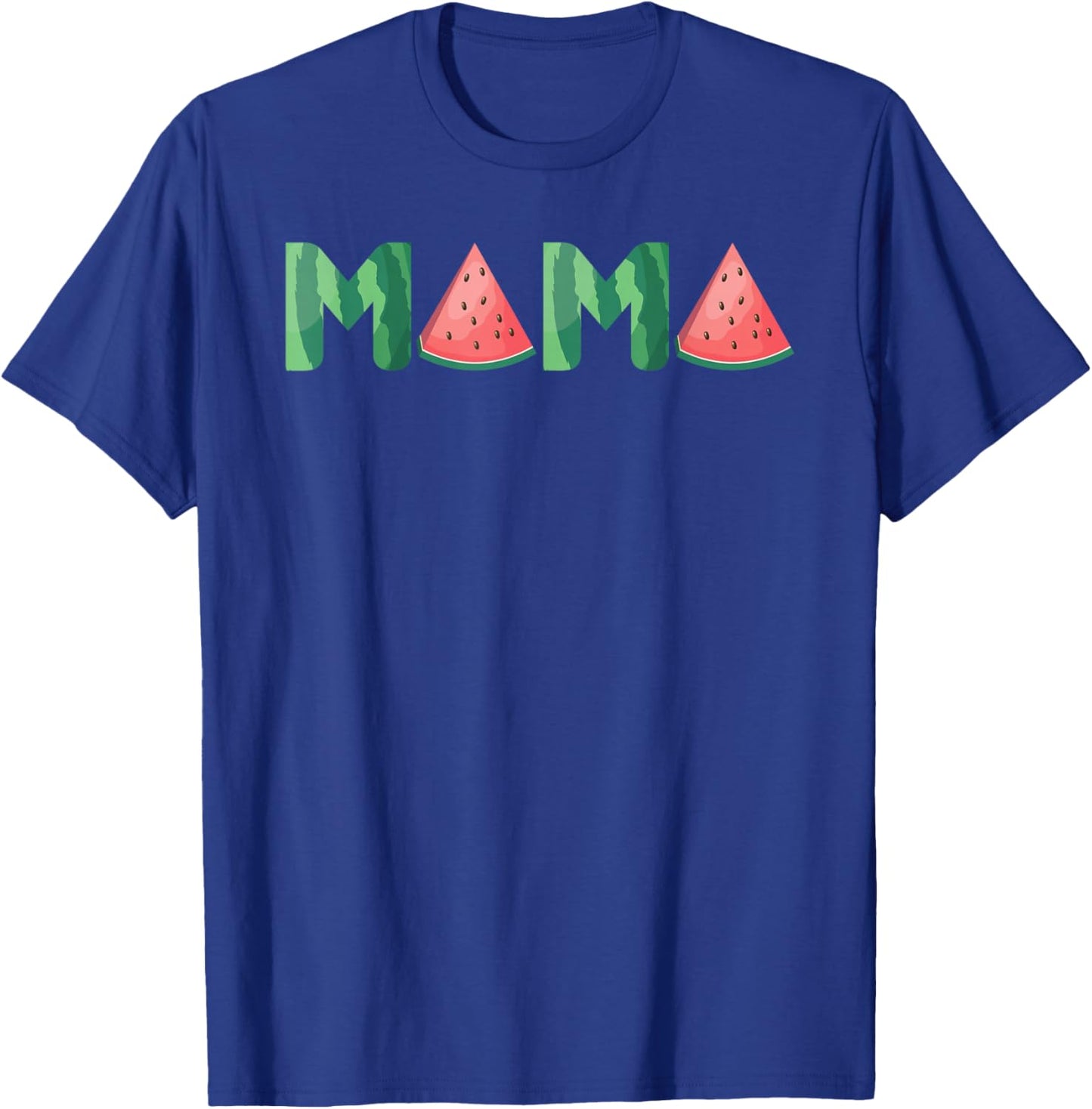Mama Watermelon Funny Summer Fruit Gift - Great Mother's Day T-Shirt - T-Shirt | Royal