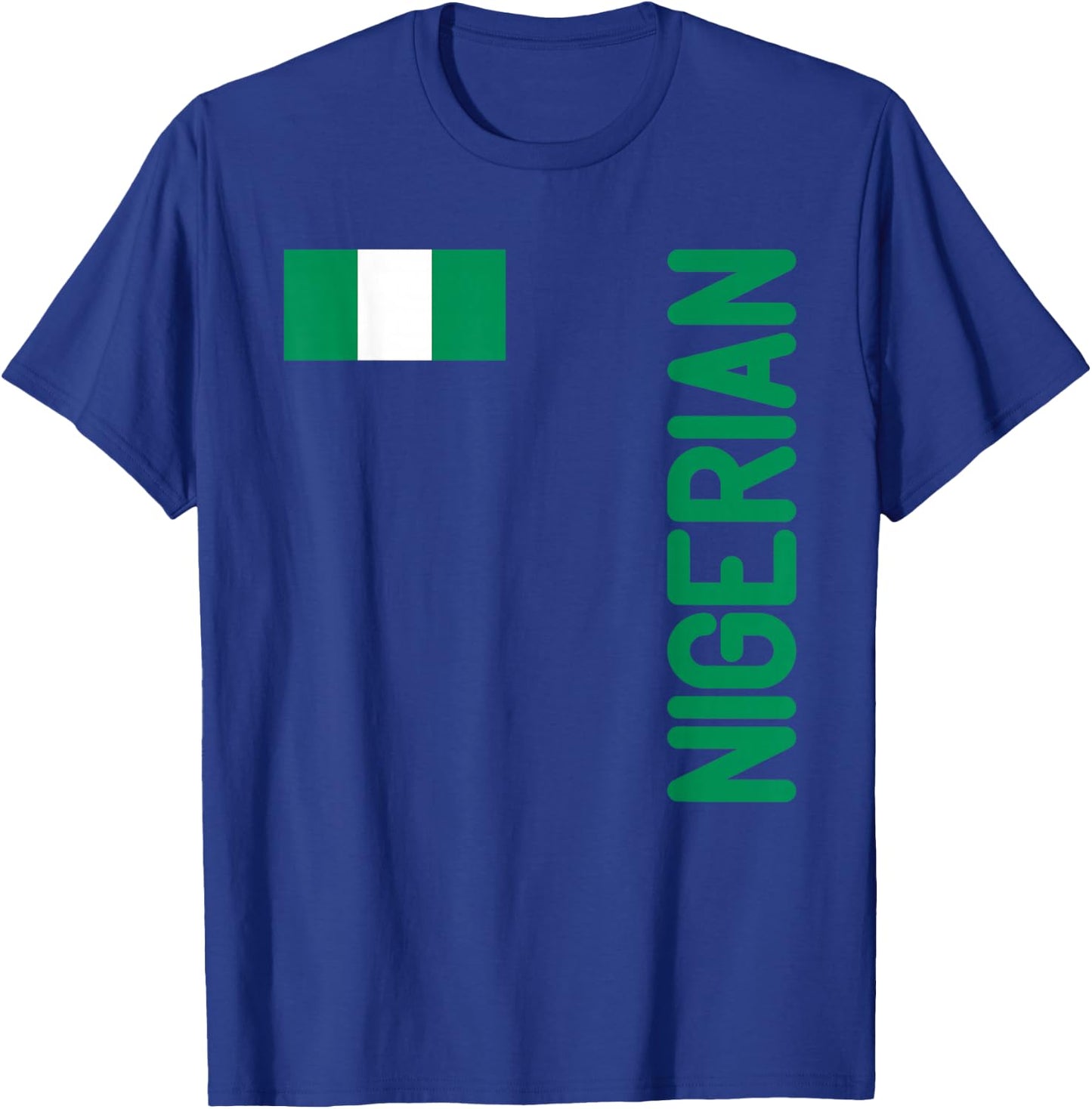 Nigerian Flag And Nigeria Roots T-Shirt - T-Shirt | Royal