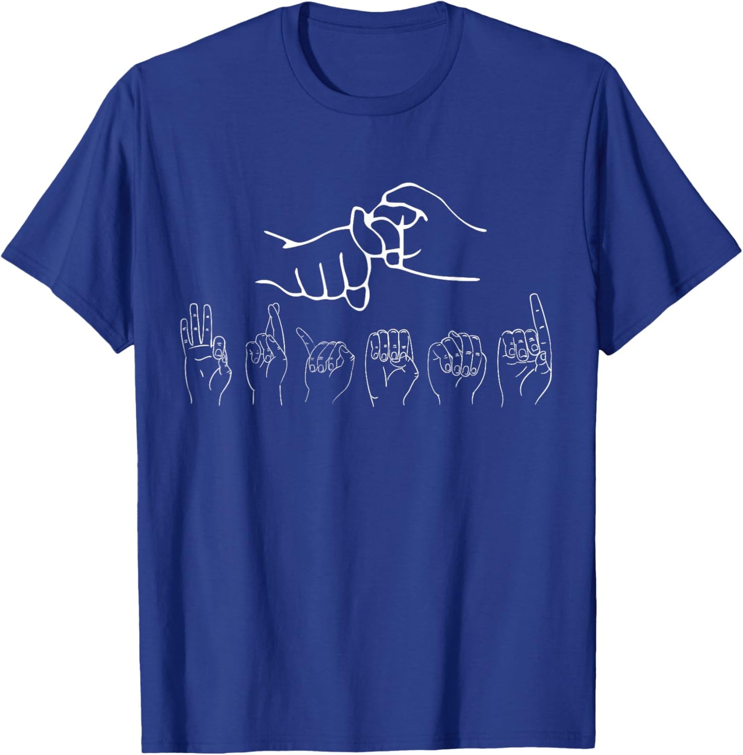 ASL Friend Cute ASL Themed Gift Sign Language Pride T-Shirt - T-Shirt | Royal