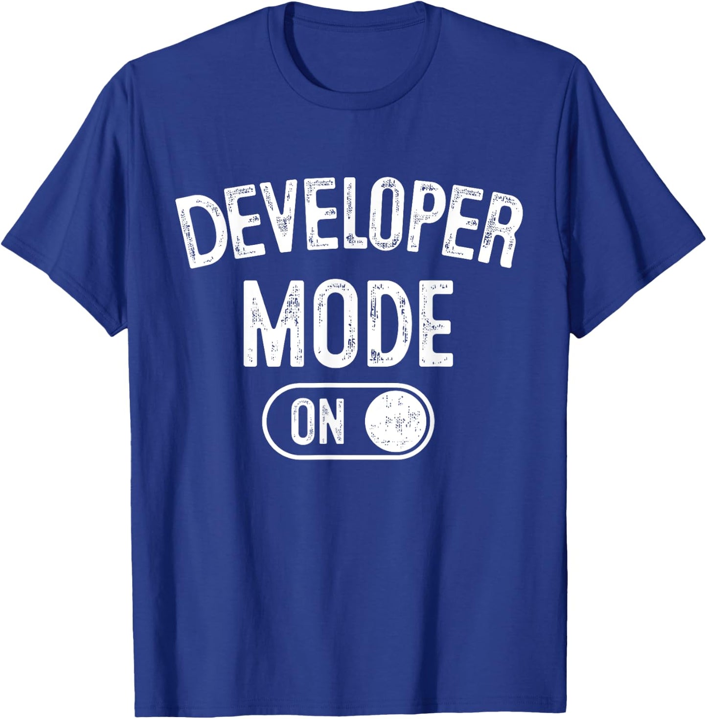 Developer Mode On Funny Code Writer Gift Programmer Engineer T-Shirt - T-Shirt | Royal