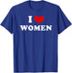 I Love Women, I Heart Women T-Shirt - T-Shirt | Royal
