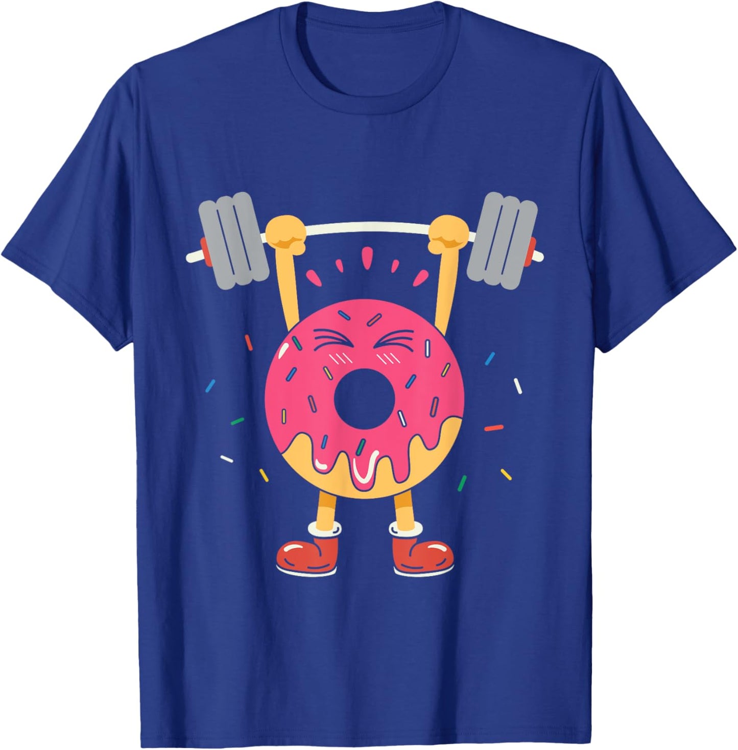 Weightlifting Funny Fitness Workout Gym Donut Lover Gift T-Shirt - T-Shirt | Royal