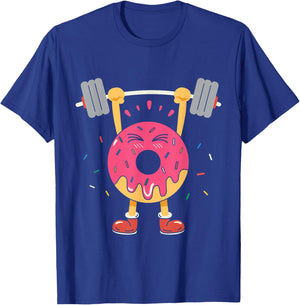 Weightlifting Funny Fitness Workout Gym Donut Lover Gift T-Shirt - T-Shirt | Royal