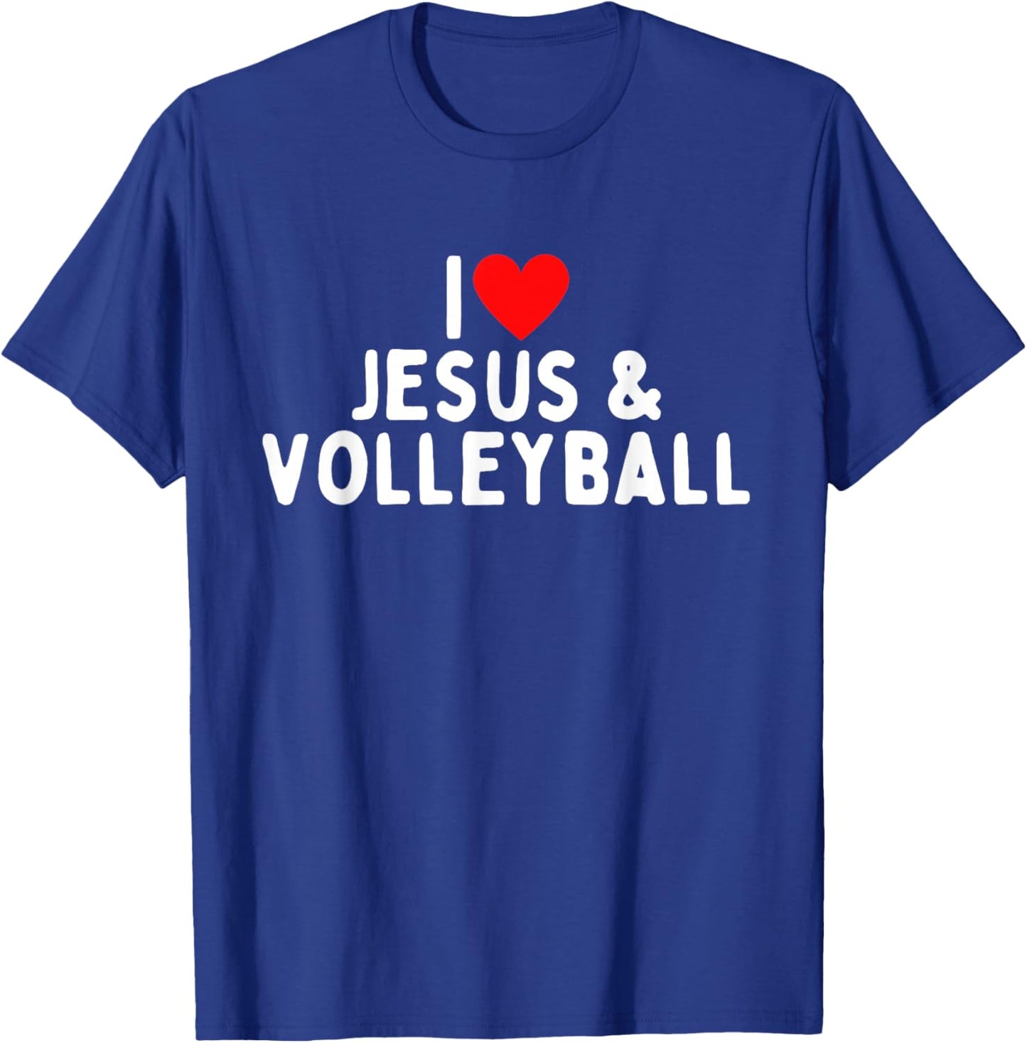 I Love Jesus And Volleyball T-Shirt - T-Shirt | Royal