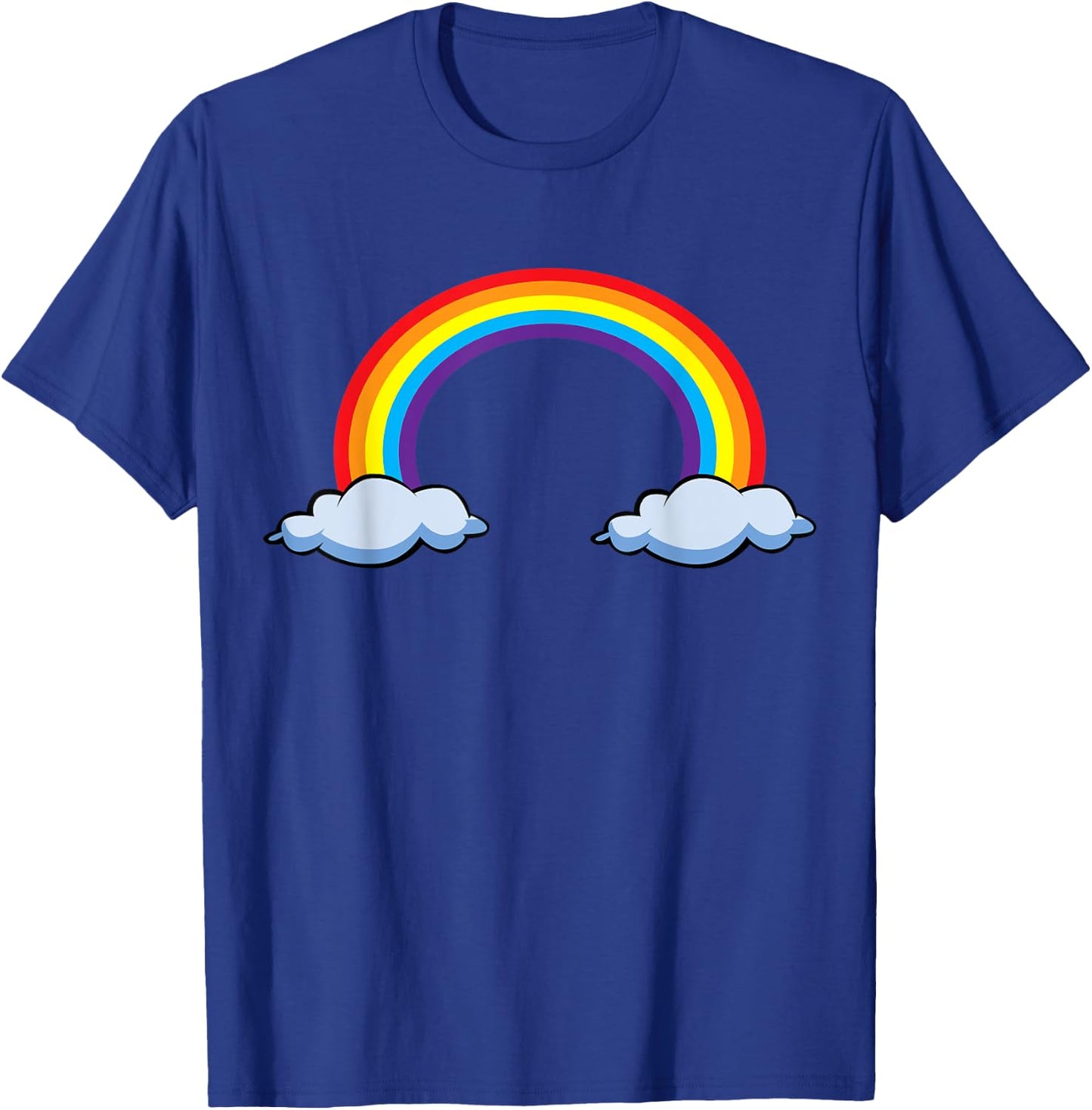 Rainbow with Clouds T-Shirt - T-Shirt | Royal