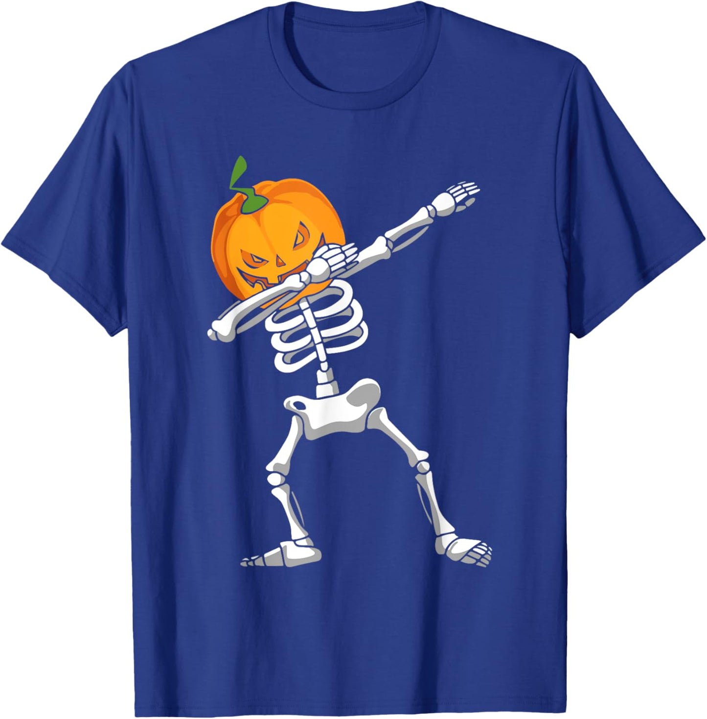 Dabbing Pumpkin Dabbing Skeleton Halloween Costume Kids Men T-Shirt - T-Shirt | Royal