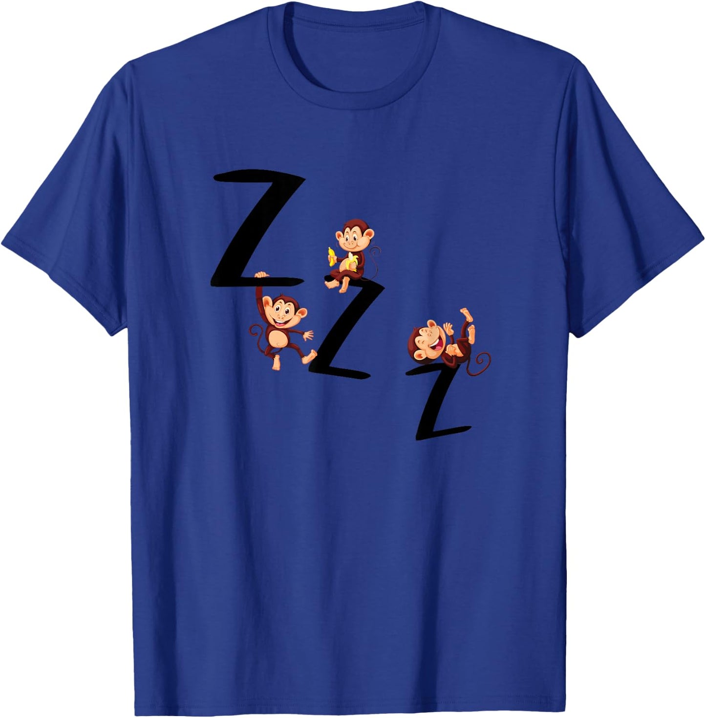 Monkey Graphic Pajama Top T-Shirt - T-Shirt | Royal