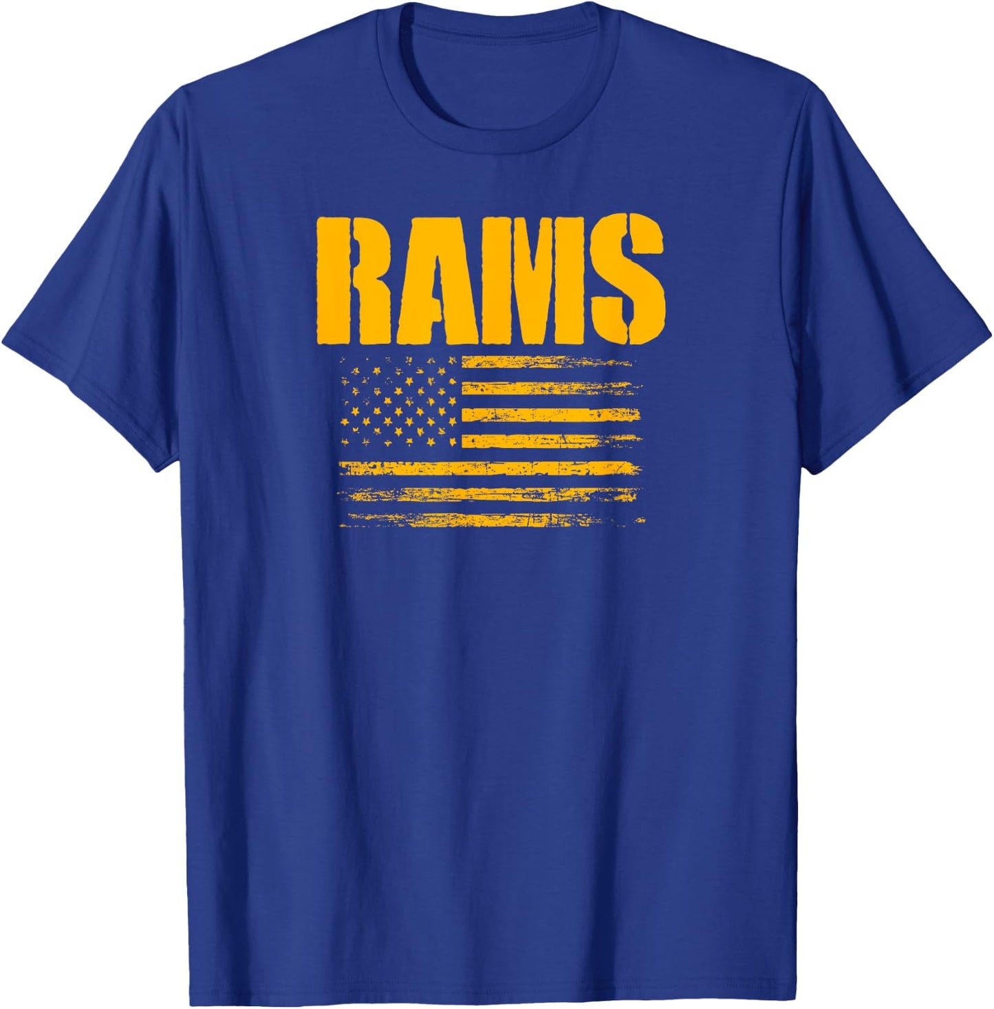 Ringgold Rams USA Flag Pride T-Shirt - T-Shirt | Royal